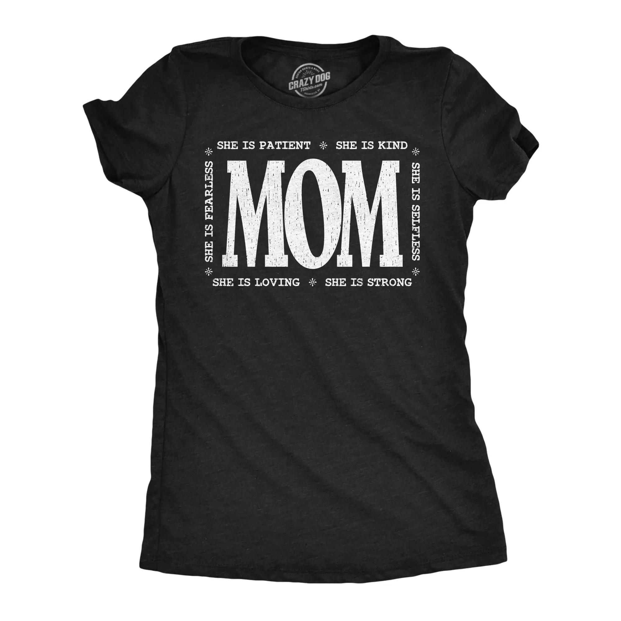 Womens Funny T Shirts She Is Mom Awesome Mothers Day Tee For Ladies Funny Womens T Shirts Cute Vintage Fashion Casual Ladies T-Shirt Gift Mother's Day Tops for Women Women's Novelty Tees Black -