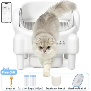 ECORUI Smart Self-Cleaning Litter Box for Multiple Cats | 10.5L Bin, Open-Top Design, Dual Safety Sensors, Cat Litterbox (Only Supports 2.4G WiFi) #Summervibes #petlovers