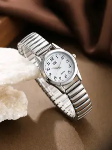 Women's Quartz Watch Elastic Strap Comfortable Casual Analog Wristwatch, Zinc Alloy Case, All Seasons Fashion Jewelry