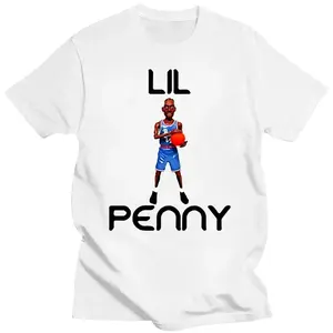 Lil Penny Anfernee Hardaway Mascot T-SHIRT TEE SHIRT Summer Short Sleeves Cotton Fashion Hipster O-Neck mens designer clothes