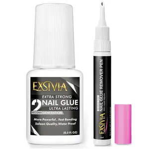 Super Strong 10ml Nail Glue & Nail Glue Remover 10ml Refillable Pen