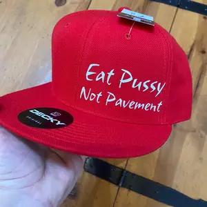 Flat bill fitted hat