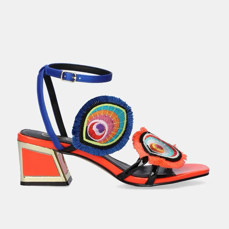 Exé Luisa 406 Women's Peacock-Motif Statement Sandal - Assorted Styles Fashion Footwear Shoe