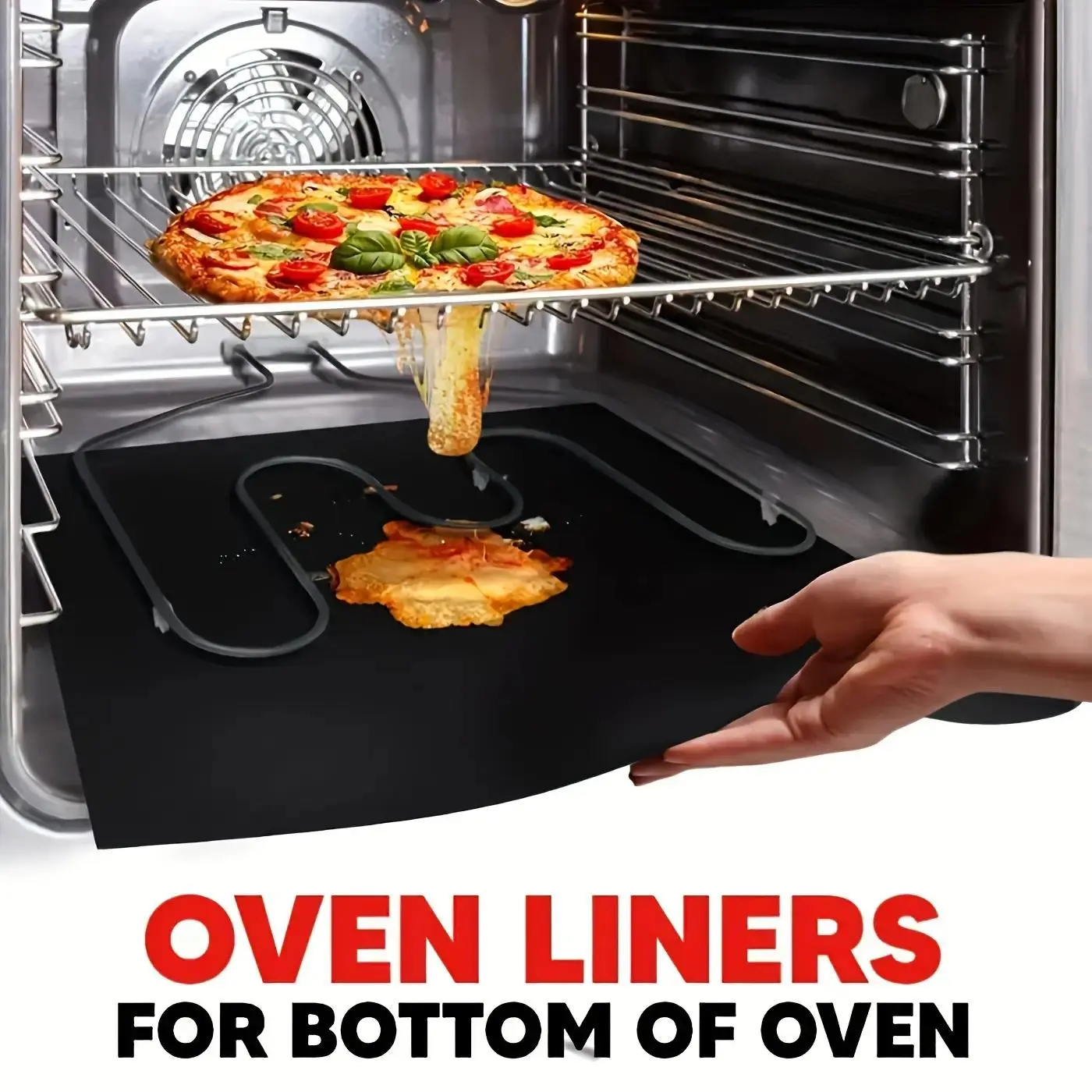 5-pack non-stick oven liners, Bakeware, Baking Supplies, Baking Accessories, Baking Essentials, heavy-duty, reusable, heat-resistant mats, suitable for electric ovens, gas stoves, grills, easy to clean and ideal party gift and barbecue accessory