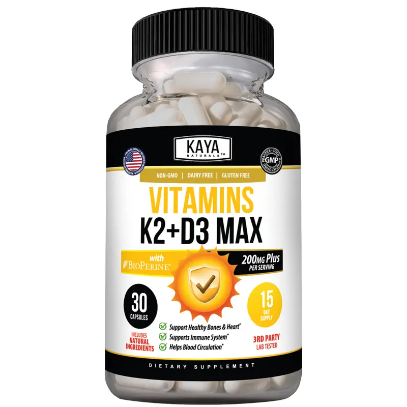Kaya Naturals Vitamin K2 + D3 Max