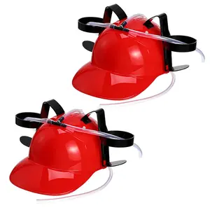 2 Piece Party Drink Helmets with Straws, Beer Hats for BBQ, Beach Parties, Carnivals, Single & Bachelorette Parties, Outdoor Summer Gatherings, Party Event Props, Party Supplies