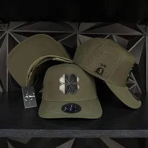 Clover play SnapBack hat-olive green hydro