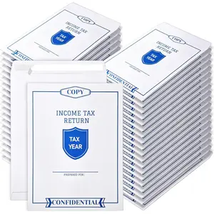 100 Pcs Income Tax Return Envelopes for Tax Preparers 9 x 12 Inches Open End White Envelopes Large Mailer for Office Business Legal Documents Catalog Paper Mailing