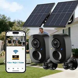 2K FHD Camera Security Wireless Outdoor Camera for Home Security, Instant Alert, AI Human Detection, Color Night Vision, -Way Talk, SD/Cloud Storage, Solar/Battery Powered, Spotlight, Siren Alarm, .4G WIFI camera security Surveillance
