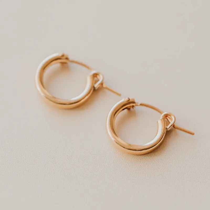 Hello Adorn Bold Hoops - Fashionable Any Occassion Thick Hoop Earrings - Women's Fashion Accessory