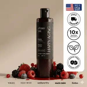 Happy Aging NMN Tonic for Women – Pure Nicotinamide Mononucleotide Liquid – NAD+ Booster, Cellular Renewal & Sustained Energy Support – High Bioavailability Formula