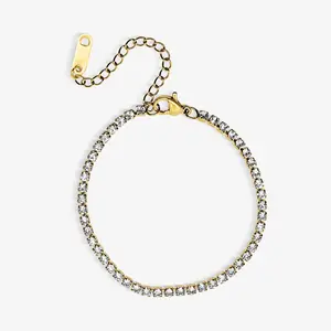 EVRY JEWELS Gold or Silver Plated Women's Tennis Bracelets