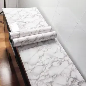 Marble Pattern Self Adhesive Wallpaper, Waterproof Decorative Film for Kitchen, Easy to Apply Wall Stickers for Home Decor, Marble Backsplash Wallpaper