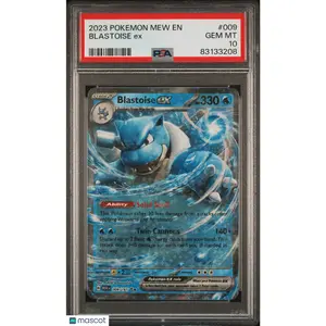 2023 —Blastoise EX #009 Pokemon 151—Double Rare Holo PSA 10