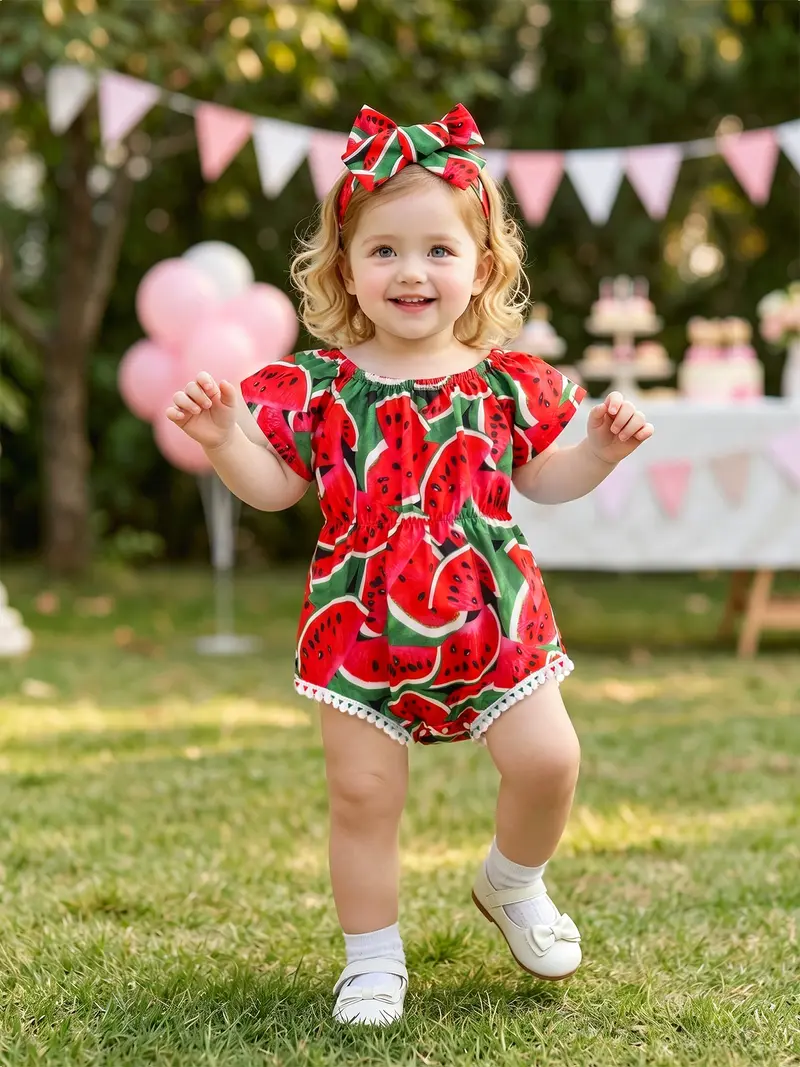 ready to ship birthday dresses Girls Bow Dress Baby Girl One-year-old Princess Dress Red Birthday Pa   marryshe
