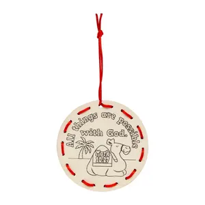 Color Your Own Mark 10 Lacing Ornaments - 12 Pc.