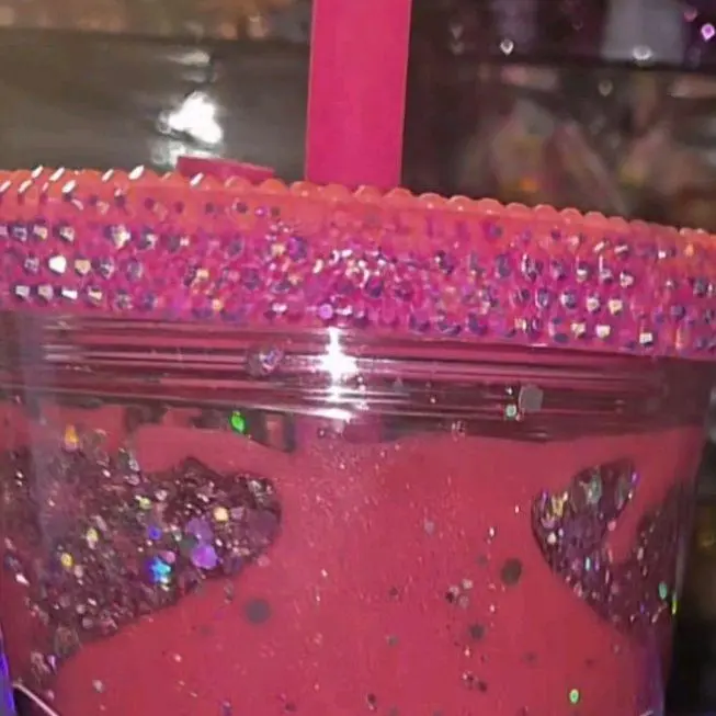 12oz Reusable Customized Tumbler Water Bottle with Rhinestone Lid, Washable Straw, Water Bottles