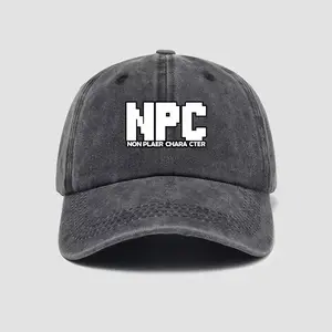 NPC Non Player Character Vintage Washed Dad Hat |   Funny Gamer Meme Baseball Cap ✨
