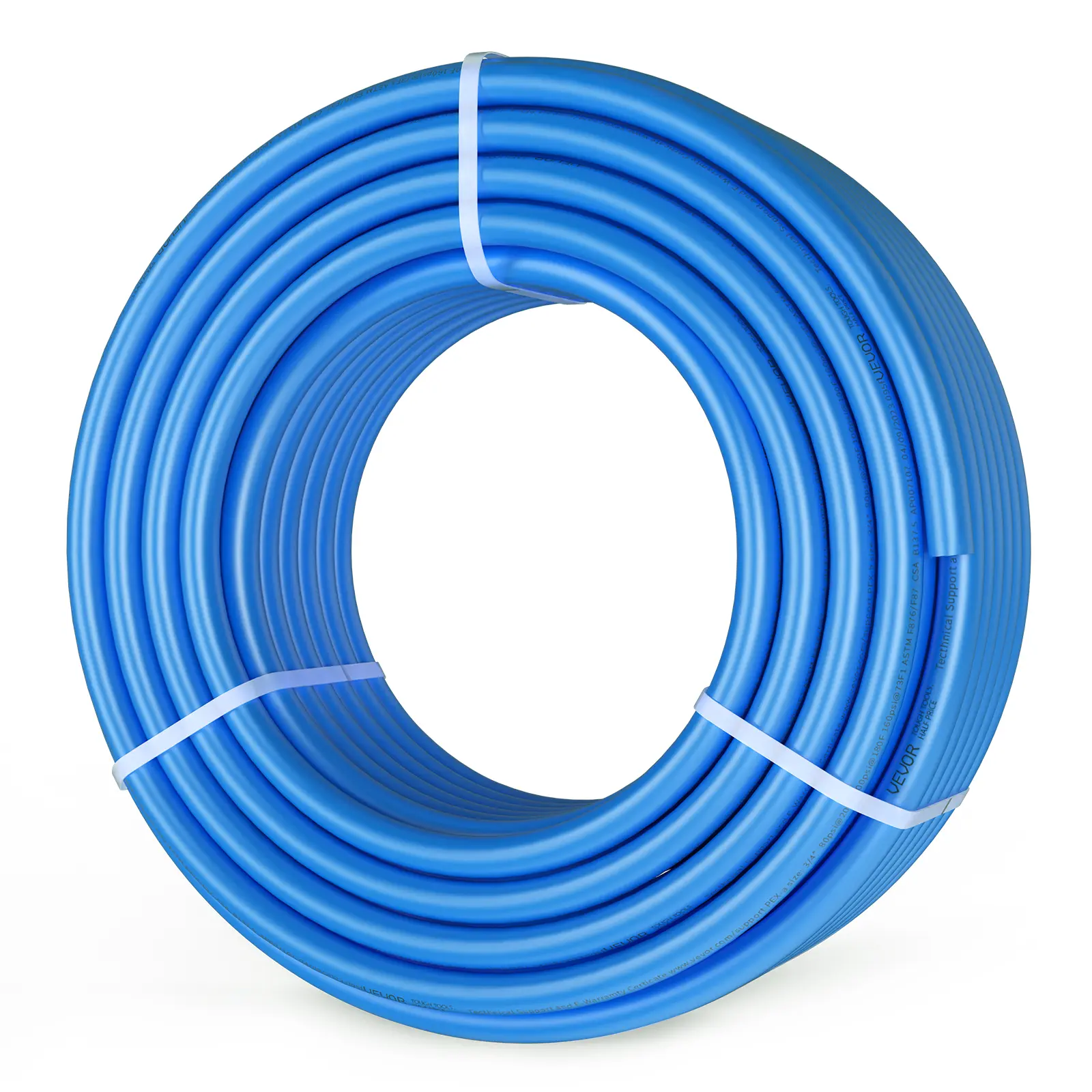 【Summerfinds】VEVOR PEX Pipe 3/4 Inch 100 Feet Length PEX-B Flexible Pipe Tubing for Potable WaterPex Water Lines for Hot/Cold Water & Easily RestorePlumbing Applications with Free Cutter & Clamps ,Blue