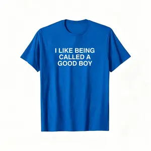 Men's Funny "I Like Being Called a Good Boy" Graphic T-Shirt - Black Cotton Short-Sleeve Tee, Comfortable & Versatile Summer Casual Wear