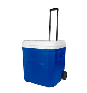 Laguna 60 QT Ice Chest Cooler with Wheels Blue Portable and Durable for Outdoor Use