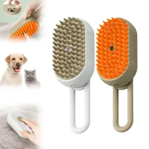 Upgraded Cat Steam Brush, 4-in-1 Cat Steam Brush Cleaner, Silicone Massage Combing Brush, Pet Hair Clean Brush Comb, Suitable for Cats and Dogs