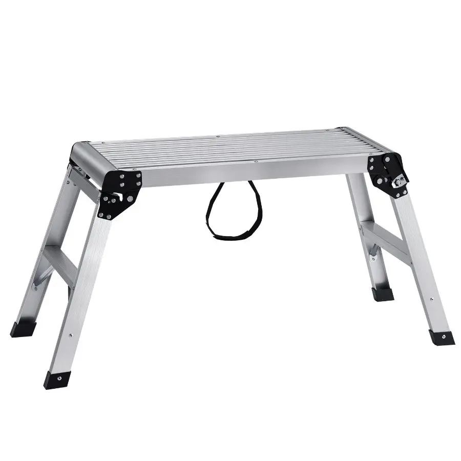 【DealsForYouDays】【DealsForYouDays】 VEVOR Folding Work Platform, 330 lbs Load Capacity, Aluminum Drywall Stool Ladder, Heavy Duty Work Bench w/ Non-Slip Feet, Ideal for Washing Vehicles, Cleaning, Painting, Decoratingdealsforyoudays