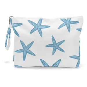Wet Bag, Travel Wet Dry Bag Water Proof Beach Bags for Swimsuit Beach Pool Diapers Dirty Yoga Gym Clothes Zipper Pouch, for Women Sister Friends Ocean Sea Shells Makeup Bag