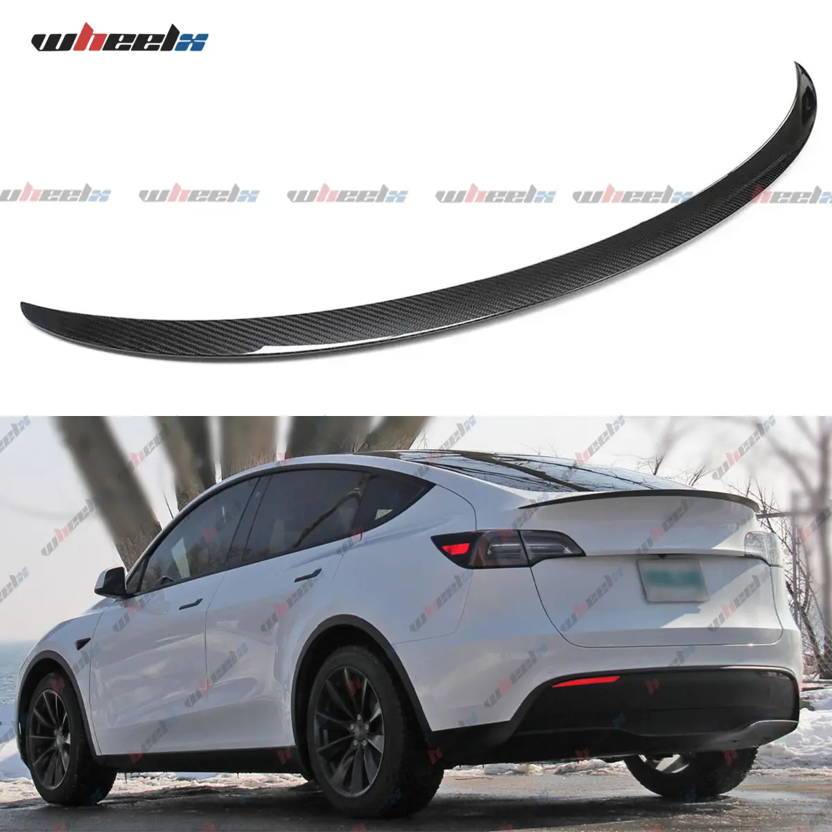2020-2024 – Tesla Model Y 4-Door Sports Utility Vehicle – W，P Style Trunk Spoiler/Wing, SUV Specific summervibes