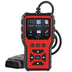 2026 New Upgraded OBD2 Scanner | Automotive Diagnostic Tool. Supports checking engine malfunction lights, clearing trouble codes, real-time data streaming, I/M readiness indicator, vehicle information access and voltage testing.