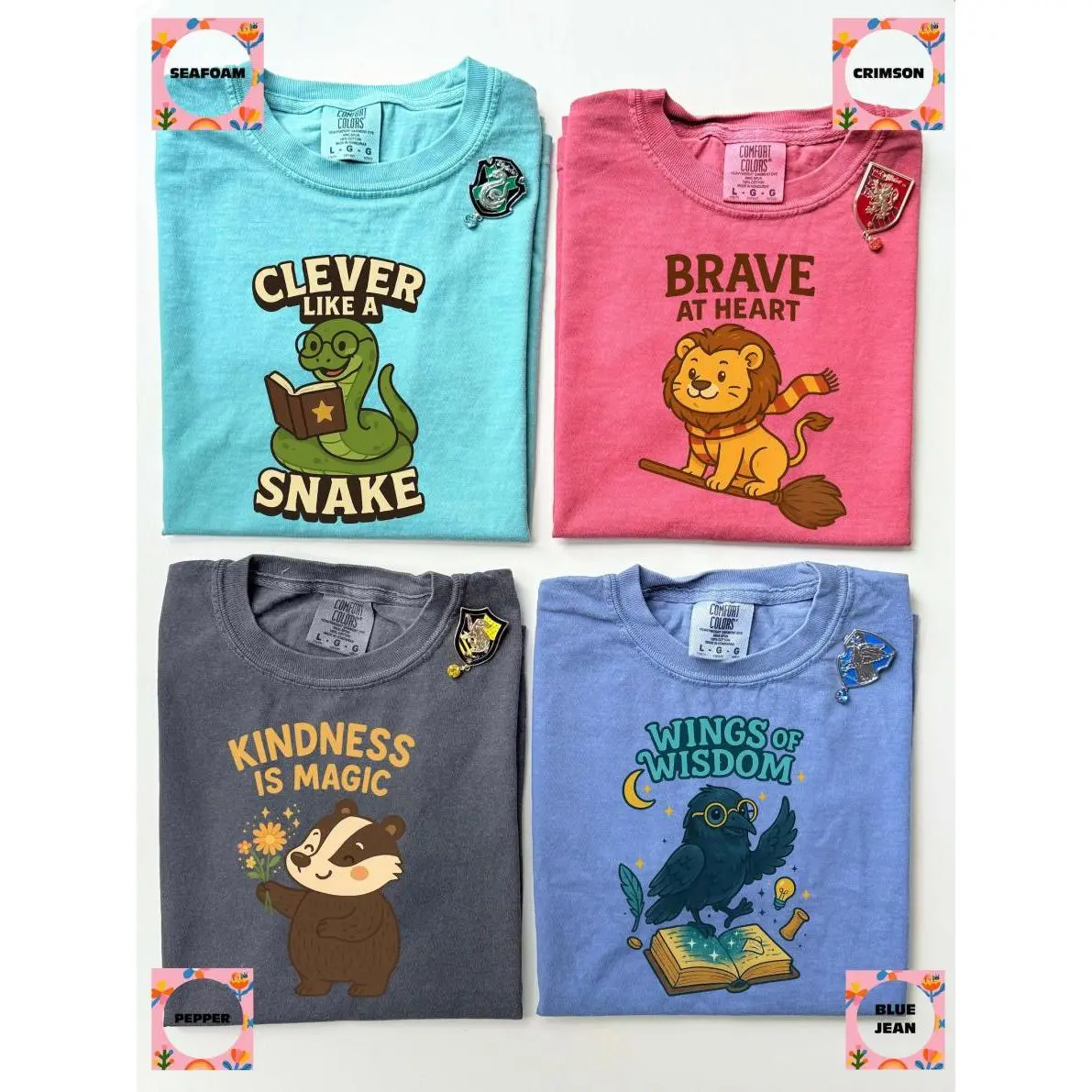 Comfort Colors Wizard House Shirt, Magic School Tee, Vintage Fantasy School Shirt, Wizarding World Aesthetic Shirt