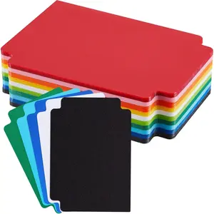 Trading Card Dividers Multicolor Card Page Dividers Frosted Plastic Separator with Tabs for Games Sports, 2.7 x 3.8 Inches(50 Pieces)