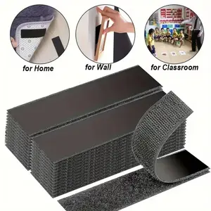Waterproof Self Adhesive Heavy Duty Double Sided Hook and Loop Strips |   Reusable Adhesive Mounting Tape Strong Stick for Wall Hanging Picture Frames Cable Organizer DIY Home Decor Office Organization.