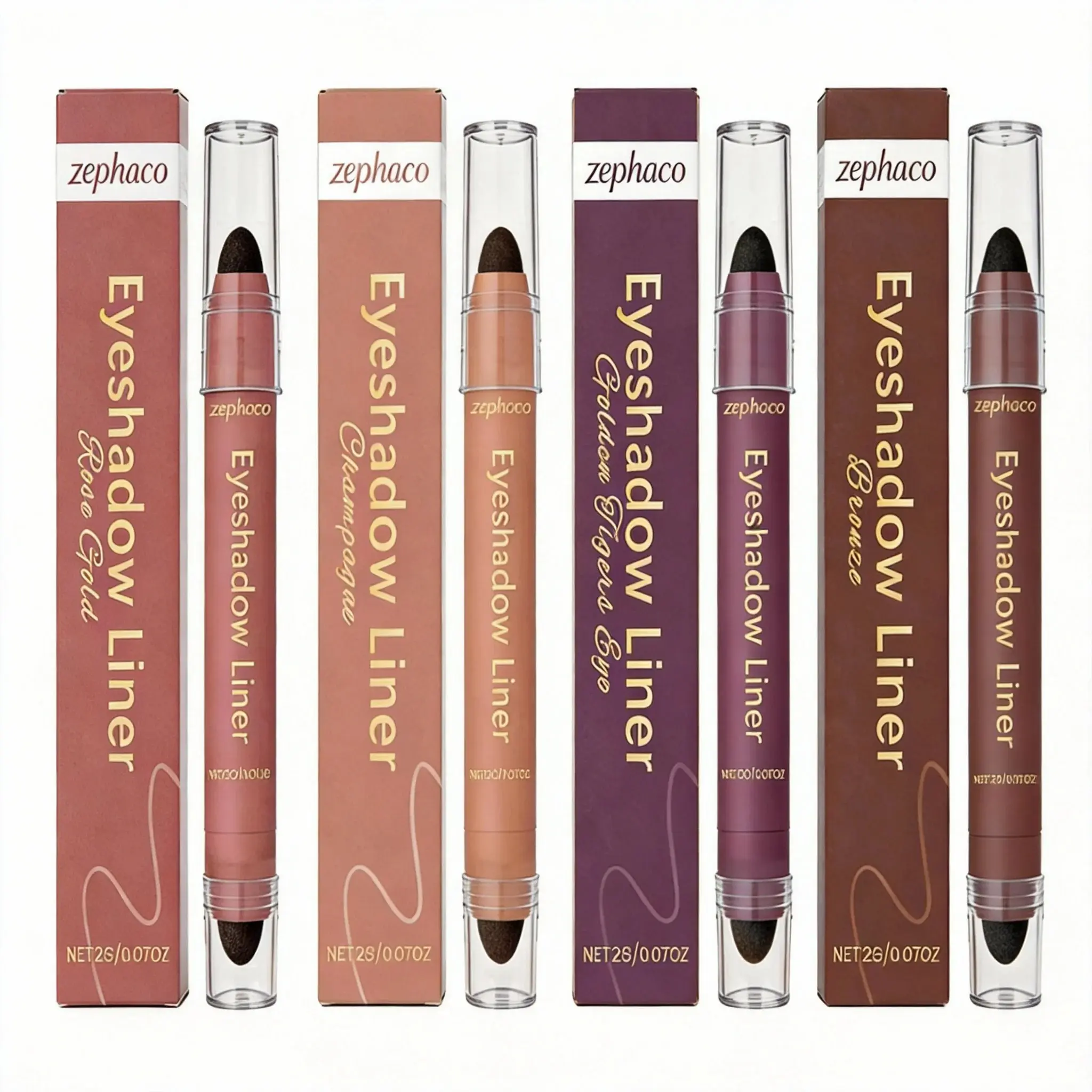 Colour Pop Eyeliner,Double Effect In One,Eyeliner And Eye Shadow,Long-Lasting,4pcs/Set, Makeup Products For Girls And Women
