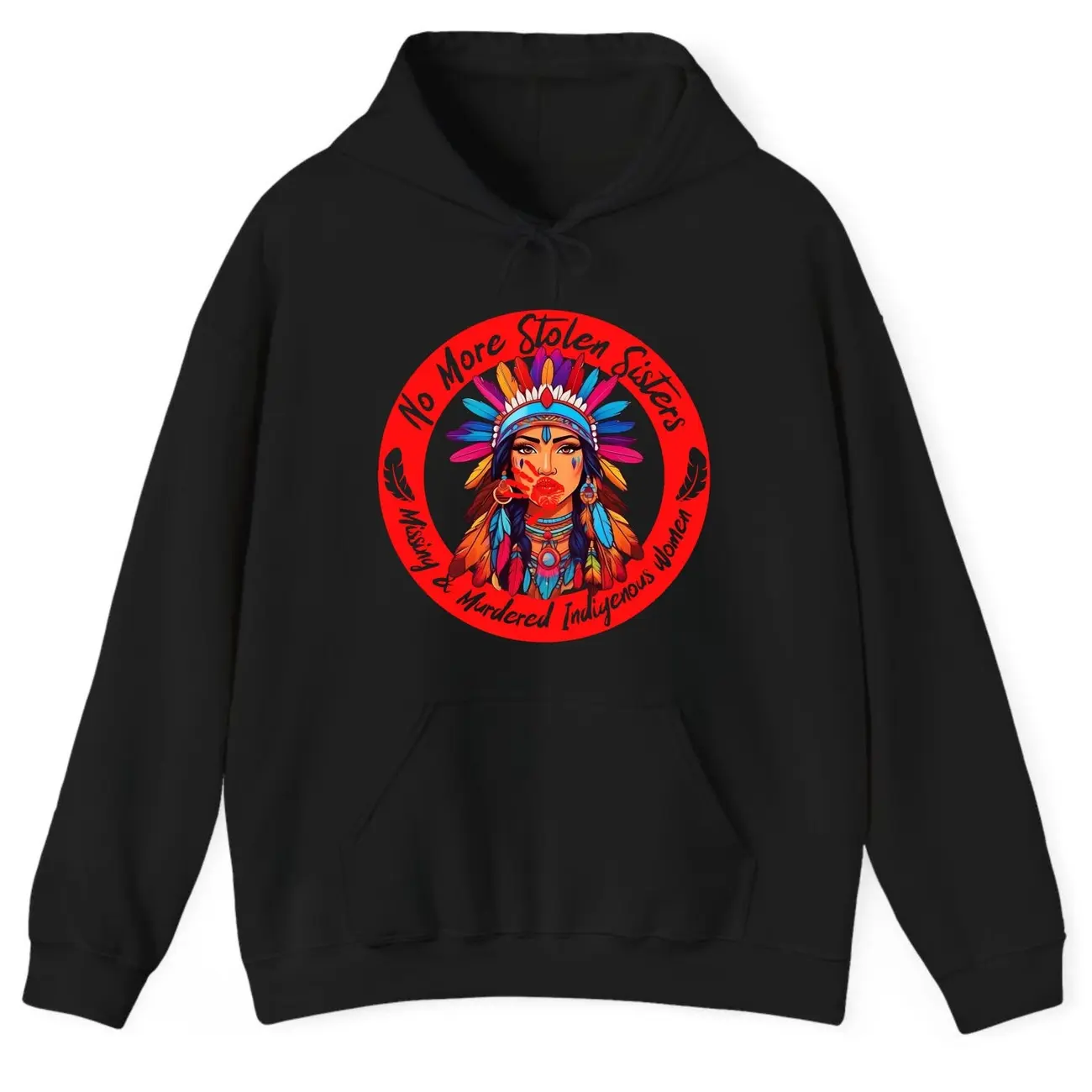 No More Stolen Sisters Long Sleeve Hoodie - MMIW Awareness, Indigenous Pride native american Casual Comfort