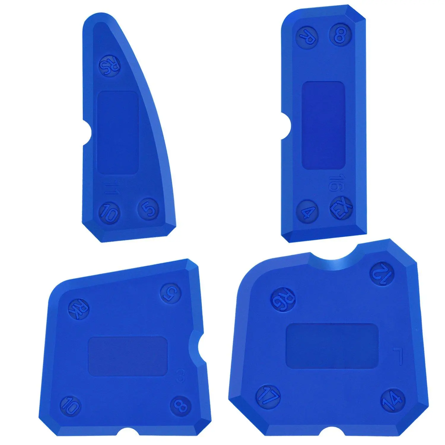 Caulk Tool Kit, 4 Counts Silicone Finishing Tools, Caulking Tools for Silicone Sealant Grout Finishing Sealing, Hand Tool Kit