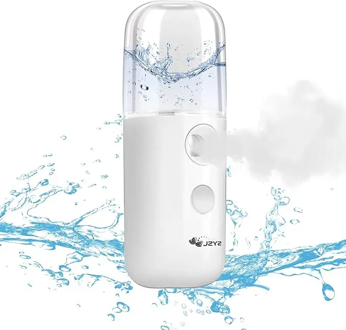 2-Pack Portable Nano Facial Steamer ,USB Rechargeable Mist Sprayer with 30ml Visual Tank for Hydration, Skincare, Makeup, and Eyelash Extensions Comfort