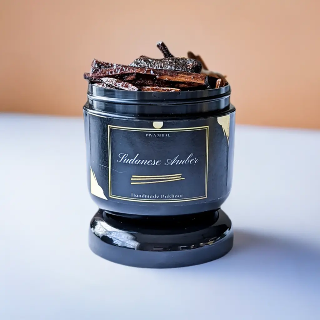 Natural Woody Amber Bakhoor Incense - Earthy Woody Scent, Fruity Calming Aroma, Stress Relief Scented Home Fragrance for Meditation, Home Supplies