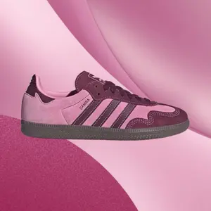 Adidas Samba OG Pink Spark Shadow Red Women's Casual Round Toe Shoes with Laces All Seasons Comfortable Fit Classic Retro Design