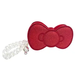 Hello Kitty 50th Anniv. Mini Zipper Pouch (Metallic Bow Series)