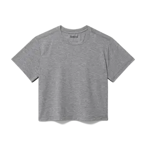 NOBULL Women's Boxy Tee in Heather Grey