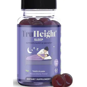 TruHeight Sleep Gummies - Kids & Teen Natural Sleep Aid for Tall & Growing Bodies - Pediatric Recommended Growth - Melatonin Gummy, Ashwagandha, L-Theanine, Lemon Balm - Mixed Berry, Taller Ages 4+