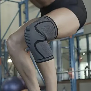 2pcs Unisex Copper Knee Support Compression Sleeves - Adjustable Knee Brace for Running, Workout & Sports, Comfortable Polyester Fabric, Ideal Valentine'S Day Gift, Knee Support |   Ergonomic Design |   Breathable Fabric volleyball