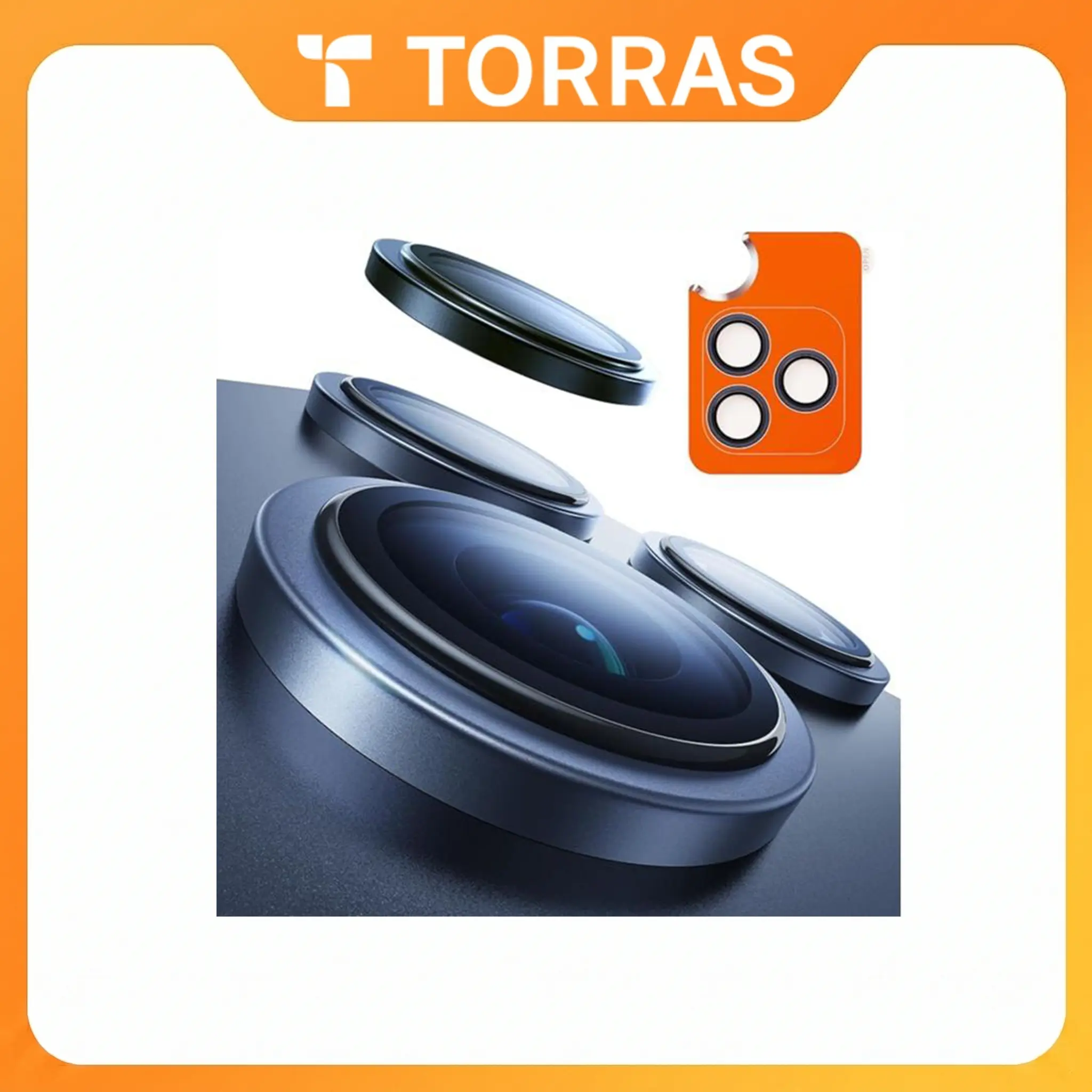 TORRAS Camera Lens Protector for iPhone 17 Pro Max/17 Pro - 3-Year Ultimate Durability, 1:1 Invisible Fit, Ultra Clarity, 9H+ Military-Grade Aerospace Glass, Anti-Scratch, Easy Installation, Silver Phone Accessories with Protection & Anti-Glare Benefits,