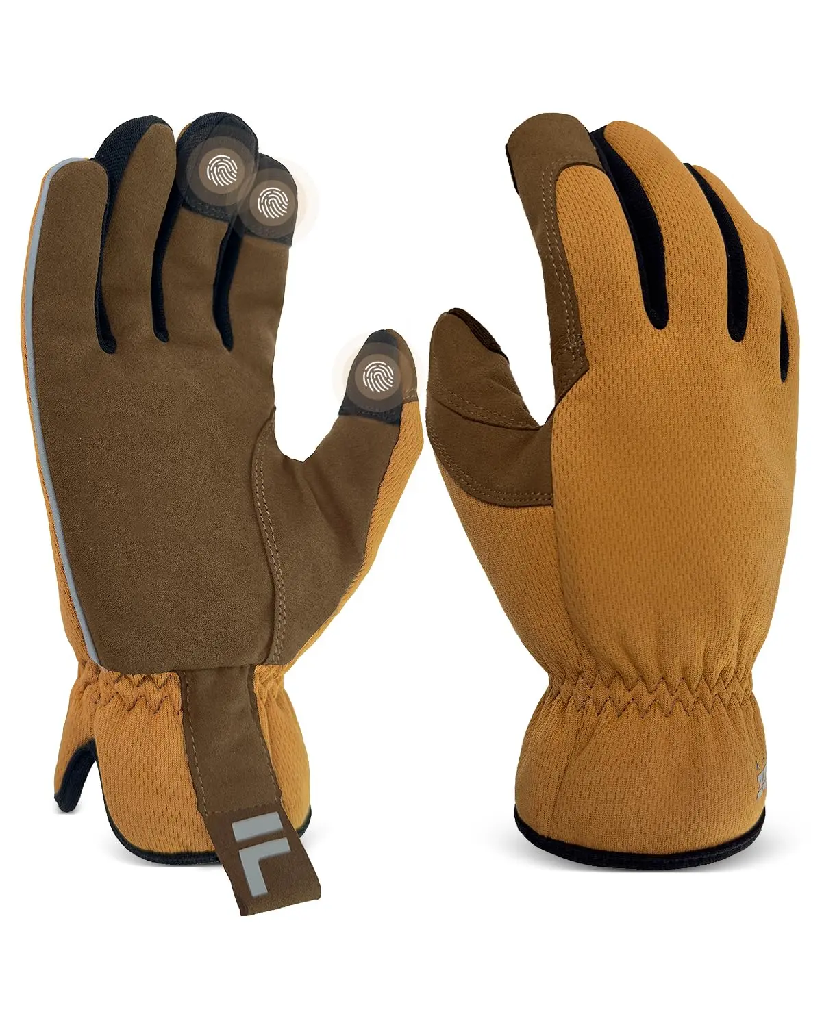 FJDZ Thermal Winter Work Gloves for Men, High Dexterity Cold Weather Glove for Driving, Gardening, Motorcycle, and Mechanics
