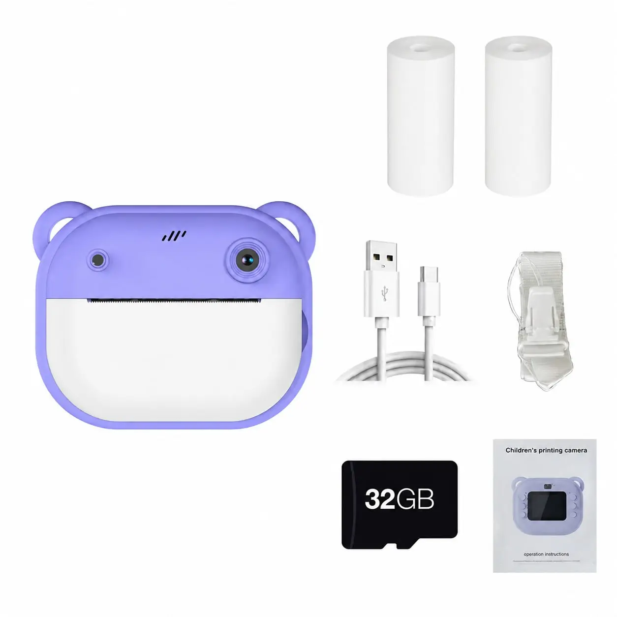 Digital Camera , 1080P HD VideoCamera,Shockproof Toddler CameraWith 32GB SD Card, Lanyard,Rechargeable Portable Mini Camera tiktokshopbacktoschool