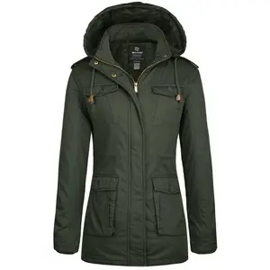 Women's Hooded Winter Coat Warm Sherpa Lined Parka Jacket City II