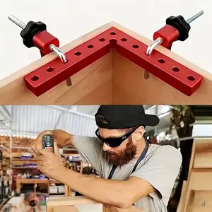 90 Degree Right Angle Fixed Clamp Set, Corner Clamp, Inch Height Ruler Included, Ideal for Home DIY Woodworking Tools, Perfect Christmas Gift for Family (only sell one pcs) Hardware