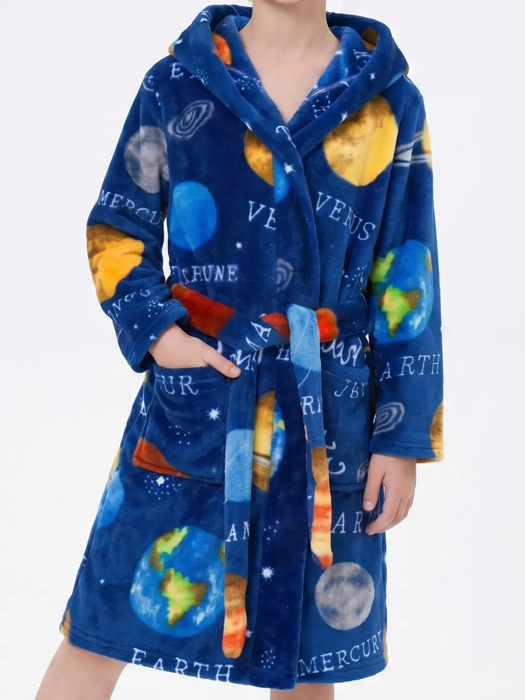 Boys Bathrobe with Hood | Premium Ultra Soft Fleece Kids Sleepwear Loungewear Nightwear Robes | Absorbent Toddler Towel Robe for Boy | Cute Plush Cozy Warm Winter Pajamas Apparel, Perfect Birthday Gifts for Toddlers to Older Children