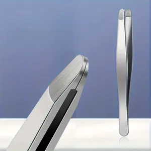【Free shipping】Stainless Steel High-precision Round Tweezers For Eyebrows And Eyelashes, Men's Beard Removal, Women's Eyebrow Trimming Tweezers, Round Mouth Tweezers